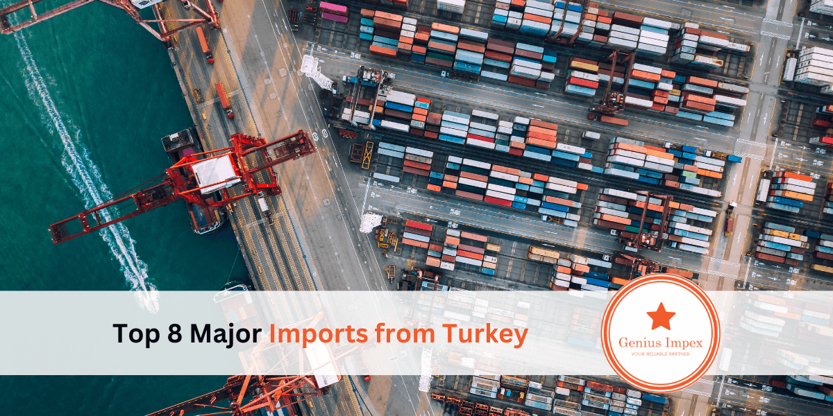 Top 8 major imports from Turkey